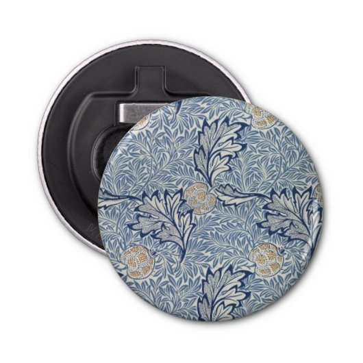 William Morris Apple Flower Floral Design Button Flesopener (Voorkant)