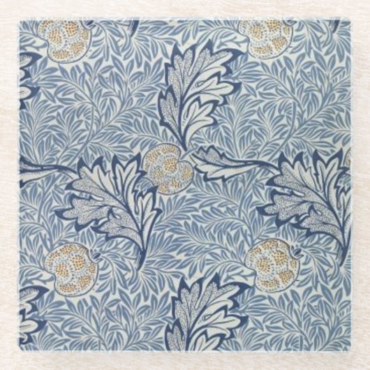 William Morris Apple Flower Floral Design Glazen Onderzetter (Voorkant)