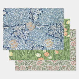 William Morris Apple Flower Floral Design Inpakpapier Vel
