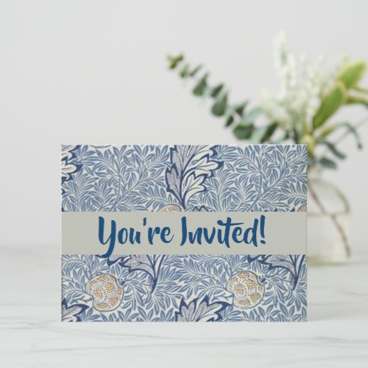 William Morris Apple Flower Floral Design Kaart (Staand voorkant)