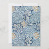 William Morris Apple Flower Floral Design Kaart (Achterkant)