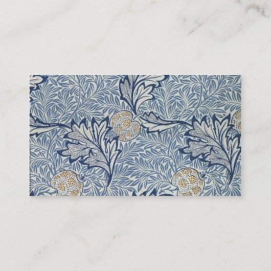William Morris Apple Flower Floral Design Visitekaartje (Achterkant)