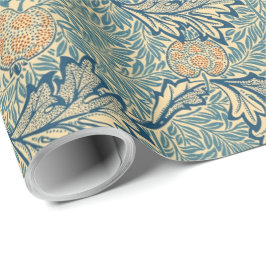 William Morris Apple  Groen Blauw Blauw Bladblad Cadeaupapier