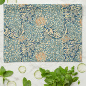 William Morris Apple  Groen Blauw Blauw Bladblad Theedoek (Gevouwen)