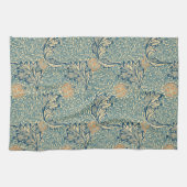 William Morris Apple  Groen Blauw Blauw Bladblad Theedoek (Horizontaal)