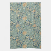 William Morris Apple  Groen Blauw Blauw Bladblad Theedoek (Verticaal)