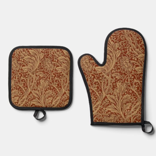 William Morris Arcadia Bloementuin Bloem Classi Ovenwant & Pannenlap Set (Voorkant)