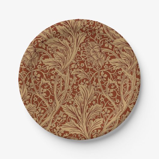 William Morris Arcadia Bloementuin Bloem Classi Papieren Bordje (Voorkant)
