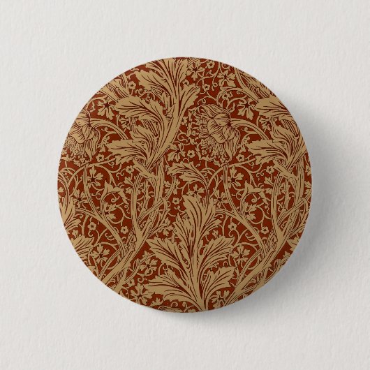 William Morris Arcadia Bloementuin Bloem Classi Ronde Button 5,7 Cm (Voorkant)