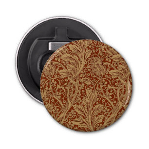 William Morris Arcadia bloementuin klassieker Button Flesopener
