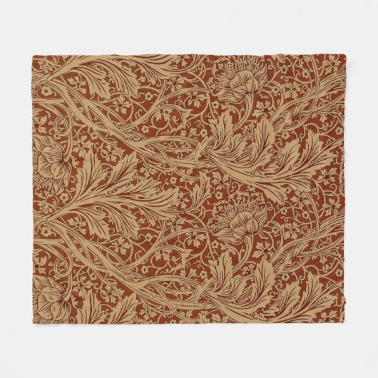 William Morris Arcadia bloementuin klassieker Fleece Deken (Voorkant (Horizontaal))