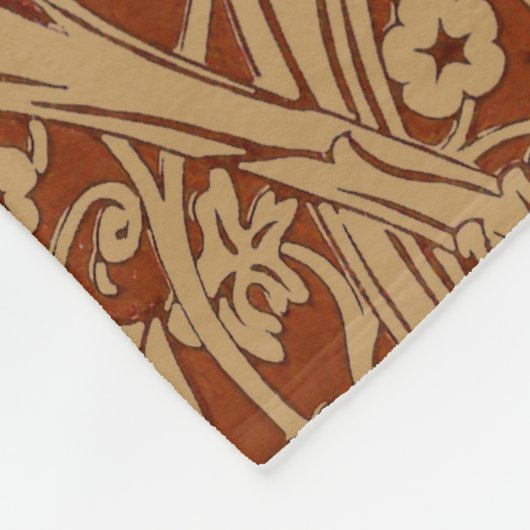 William Morris Arcadia bloementuin klassieker Fleece Deken (Hoek)