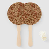 William Morris Arcadia bloementuin klassieker Handwaaier (Voorkant en achterkant)