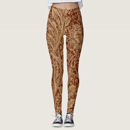 William Morris Arcadia bloementuin klassieker Leggings (Voorkant)