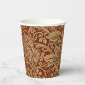 William Morris Arcadia bloementuin klassieker Papieren Bekers (Achterkant)