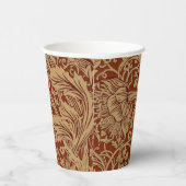 William Morris Arcadia bloementuin klassieker Papieren Bekers (Rechts)
