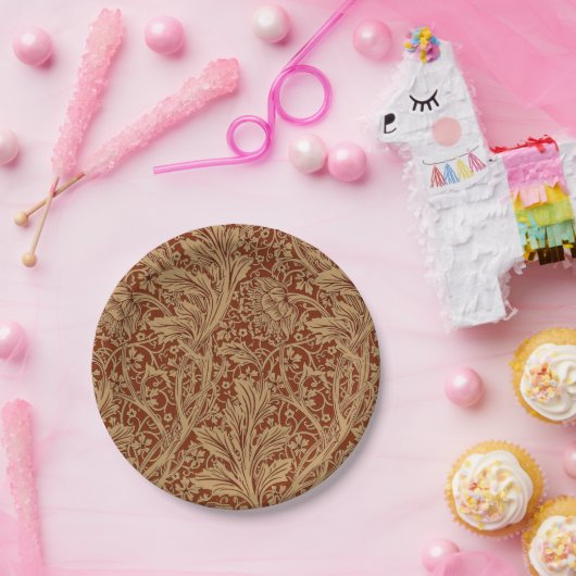 William Morris Arcadia bloementuin klassieker Papieren Bordje (Feest)