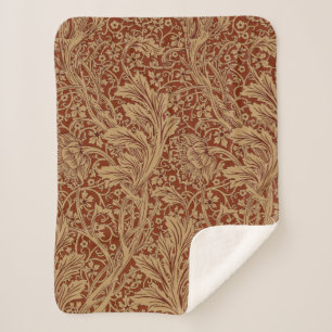 William Morris Arcadia bloementuin klassieker Sherpa Deken