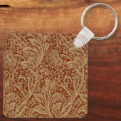 William Morris Arcadia bloementuin klassieker Sleutelhanger (Achterkant)