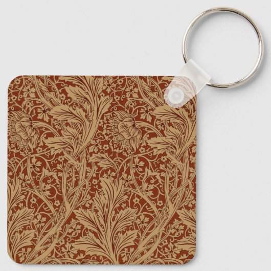 William Morris Arcadia bloementuin klassieker Sleutelhanger (Achterkant)