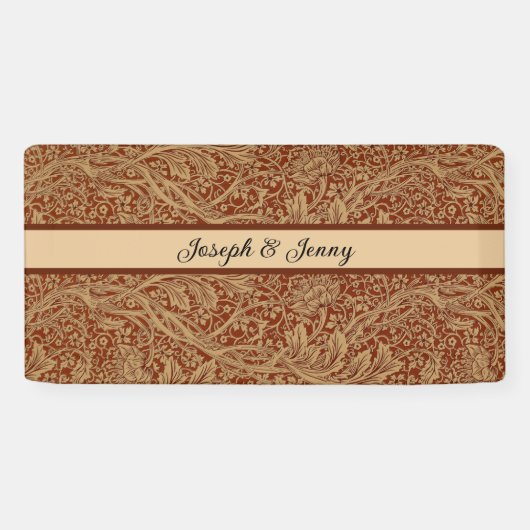 William Morris Arcadia bloementuin klassieker Spandoek (Horizontaal)