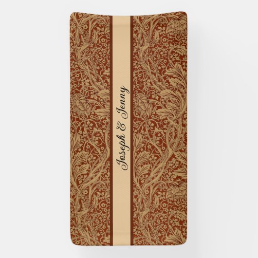 William Morris Arcadia bloementuin klassieker Spandoek (Verticaal)