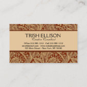 William Morris Arcadia bloementuin klassieker Visitekaartje (Achterkant)