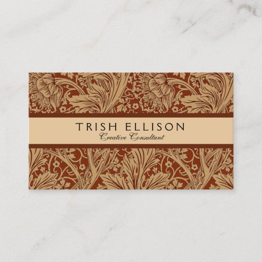 William Morris Arcadia bloementuin klassieker Visitekaartje (Voorkant)