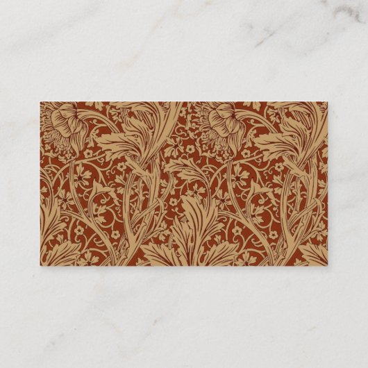 William Morris Arcadia bloementuin klassieker Visitekaartje (Achterkant)