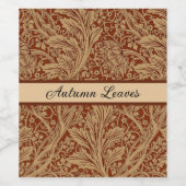 William Morris Arcadia bloementuin klassieker Wijn Etiket (Enkel label)