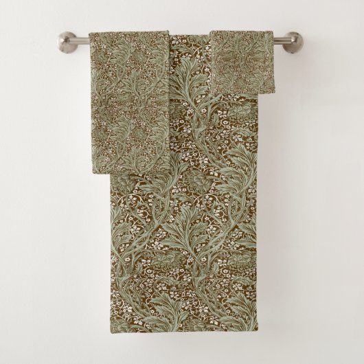 William Morris Arcadia Floral Pattern Classic Bad Handdoek (Insitu)
