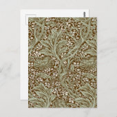 William Morris Arcadia Floral Pattern Classic Briefkaart (Voorkant / Achterkant)