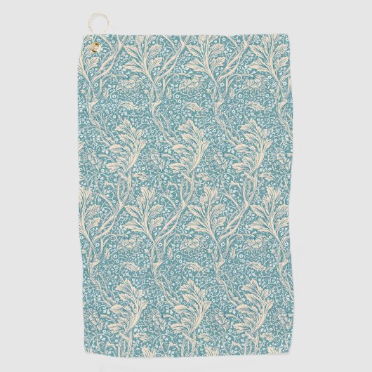 William Morris Arcadia Floral Pattern Classic Golfhanddoek (Voorkant)