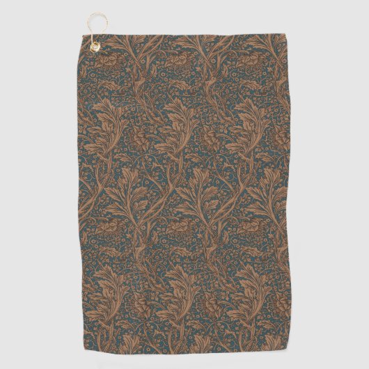 William Morris Arcadia Floral Pattern Classic Golfhanddoek (Voorkant)