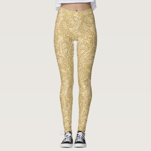 William Morris Arcadia Floral Pattern Classic Leggings (Voorkant)