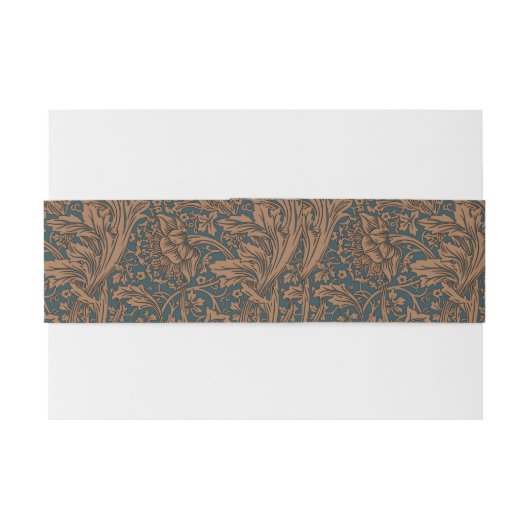William Morris Arcadia Floral Pattern Classic Uitnodigingen Wikkel (Achterkant Voorbeeld)