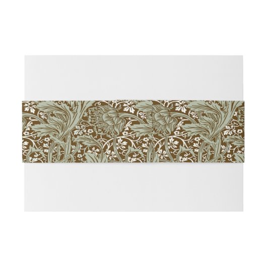 William Morris Arcadia Floral Pattern Classic Uitnodigingen Wikkel (Achterkant Voorbeeld)