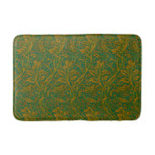 William Morris Arcadia Floral Pattern Green Golden Badmat (Voorkant)