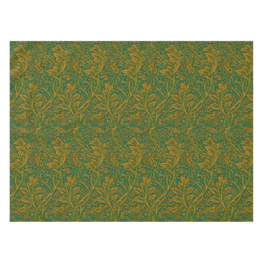 William Morris Arcadia Floral Pattern Green Golden Tafelkleed (Voorkant (Horizontaal))