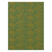 William Morris Arcadia Floral Pattern Green Golden Tafelkleed (Voorkant)