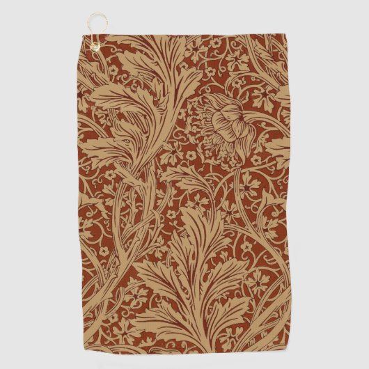 William Morris Arcadia Florale Tuin Bloem Classi Golfhanddoek (Voorkant)