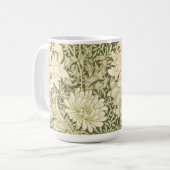 William Morris Art Chrysanthemum Olijfgroene Mok (Voorkant links)