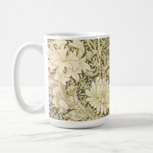 William Morris Art Chrysanthemum Olijfgroene Mok (Links)