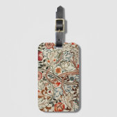 William Morris art design bagagelabel (Voorkant (verticaal))