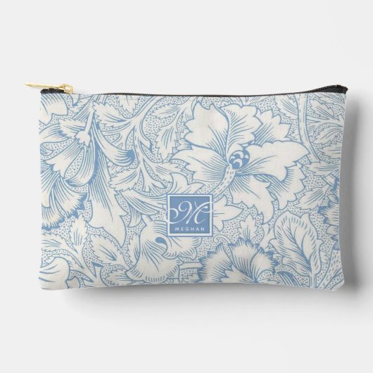 William Morris, Art Nouveau Blauw Acanthus Monogra Etui (Voorkant)