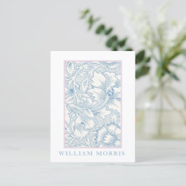 William Morris - Art Nouveau Blauwe Acanthus Briefkaart