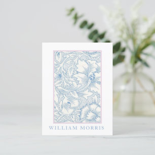 William Morris - Art Nouveau Blauwe Acanthus Briefkaart