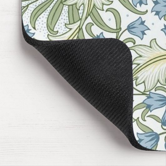 William Morris - Art Nouveau Blauwe Belbloemen Muismat (Hoek)