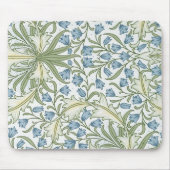 William Morris - Art Nouveau Blauwe Belbloemen Muismat (Voorkant)