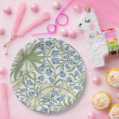 William Morris - Art Nouveau Blauwe Belbloemen Papieren Bordje